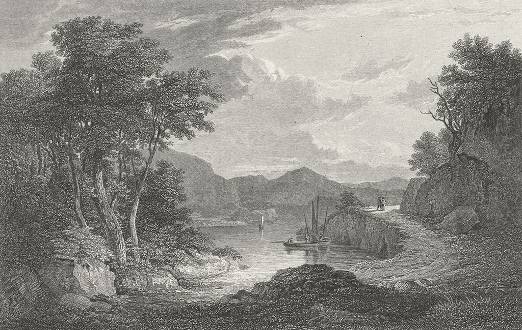 SCOTLAND. Vien on Loch Long c1840 old antique vintage print picture